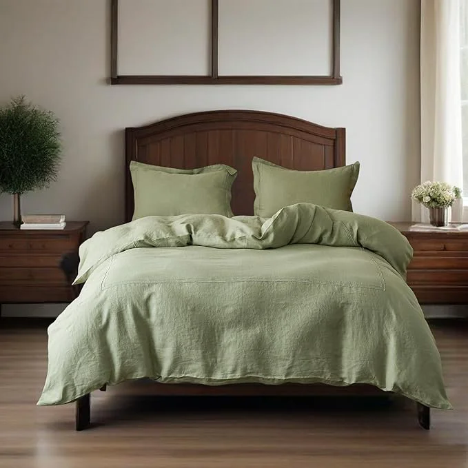Selected Simple Opulence Washed Linen Duvet Cover Set 68 x86 Soft