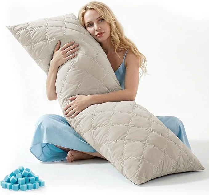 Trendy BEDELITE Cooling Body Pillow for Adults Creative Ultra Soft Cool-Touch Quilted Safe