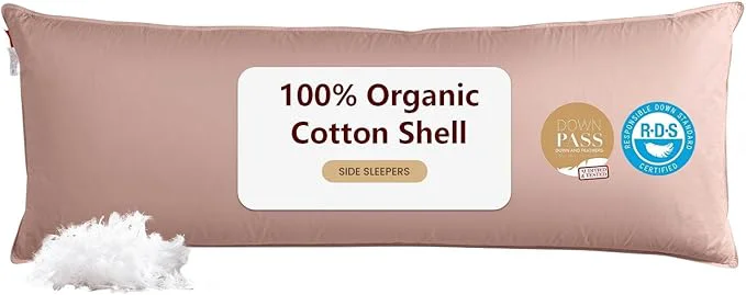 First-Class Goose Down Body Pillows for Adults Large Body Pillow for Side Sleeper Sophisticated