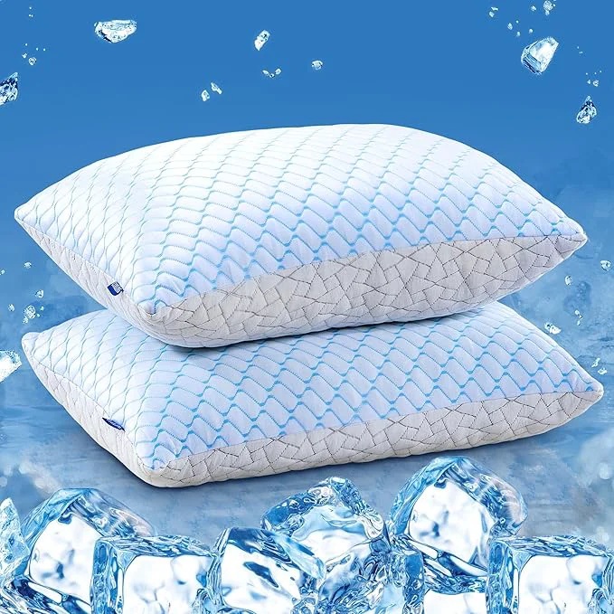 Sustainable puredown® Pillows Standard Size Set of 2 Shredded Memory Foam Pillows Traditional
