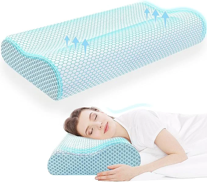 Consistent CloudBliss Memory Foam Pillow Ergonomic Neck Contour Cervical Pillow Certified