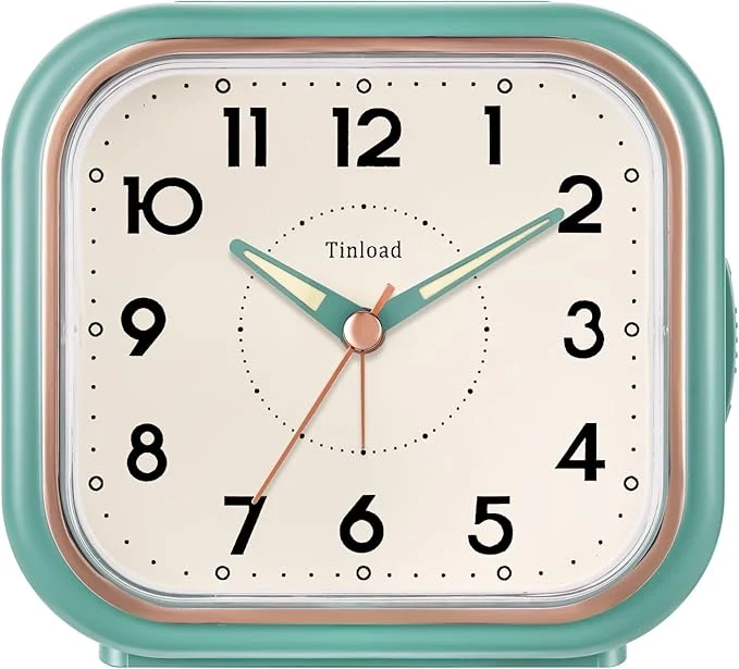 High-Quality Tinload 4.3 Vintage Retro Analog Alarm Clock Super Silent Non Ticking Clock Outstanding