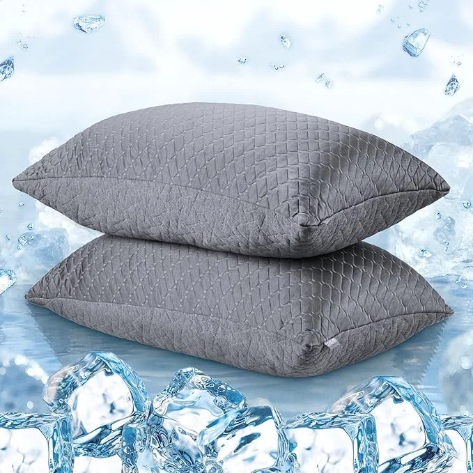 Trendy puredown® Pillows Standard Size Set of 2 Shredded Memory Foam Pillows Elite