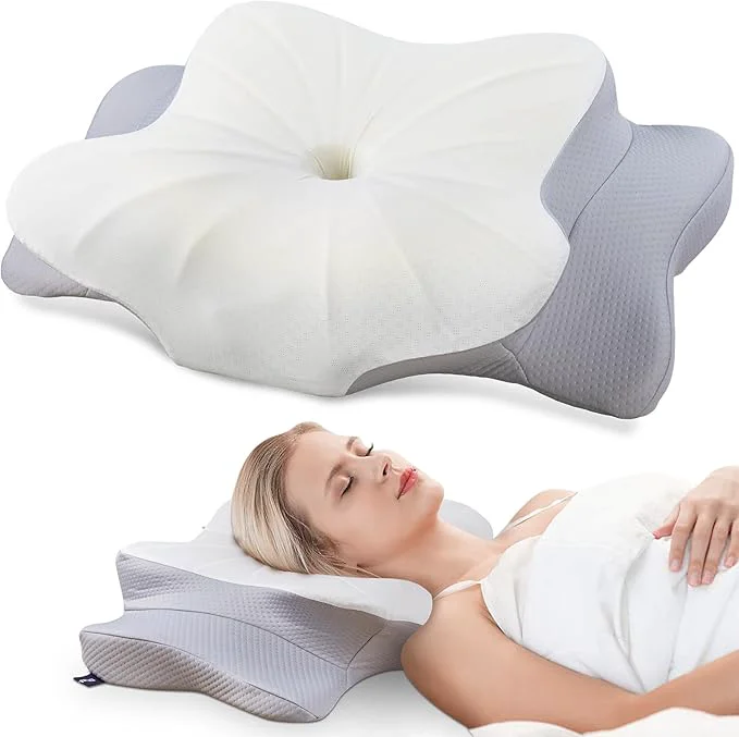 Contemporary DONAMA Cervical Pillow for Neck and Shoulder Pain Relief Cooling Contour Efficient