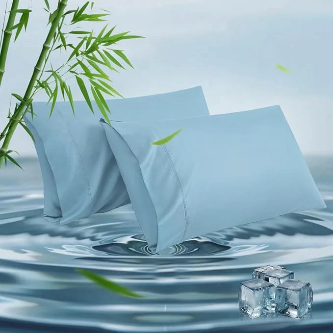 Optimized Queen Pillowcases Cooling Viscose from Bamboo Pillow Covers Functional