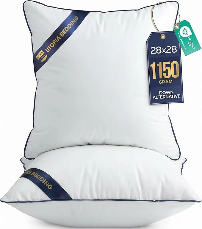 Natural Utopia Bedding Throw Pillow Inserts 28 x 28 Inches Decorative Indoor Pillows High-Performance