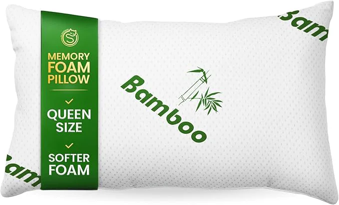 Stylish Shredded Memory Foam Pillow Queen Size Recyclable