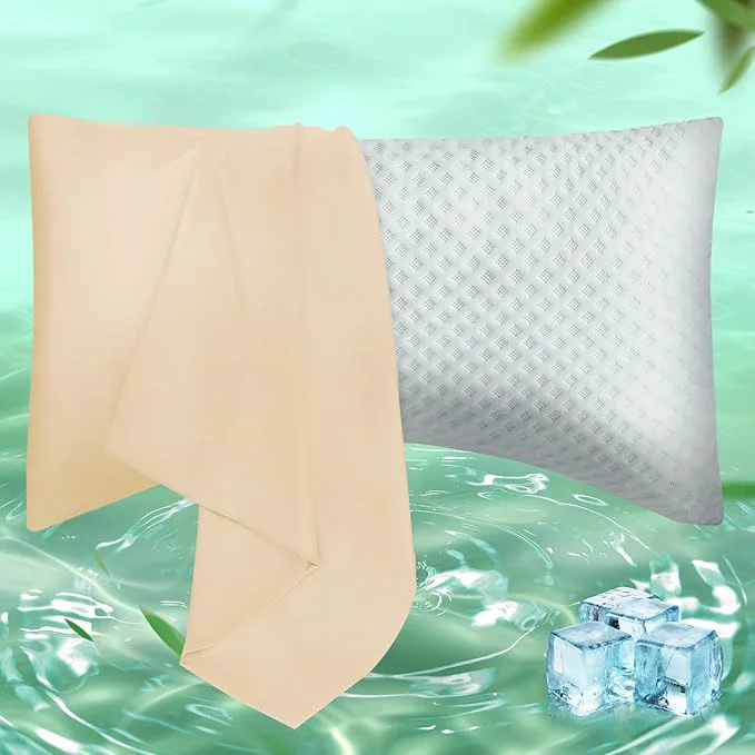 Original Curved Pillow Case King Size Side Sleeper Pillow Cases Cover Cooling Rayon Responsible