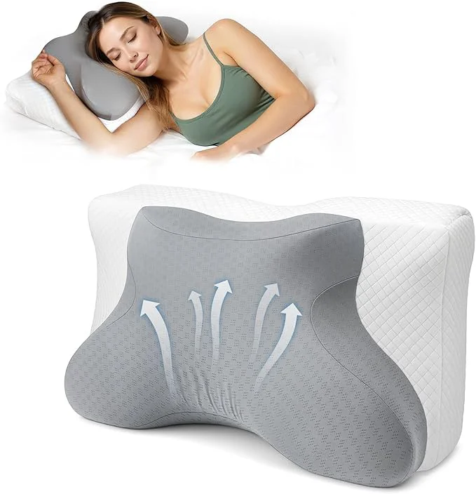 Contemporary Cervical Neck Pillow for Sleeping Adjustable Ergonomic Pillow Contour Neck Practical