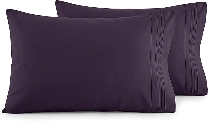 Green Elegant Comfort Luxury Ultra-Soft 2-Piece Pillowcase Set Functional