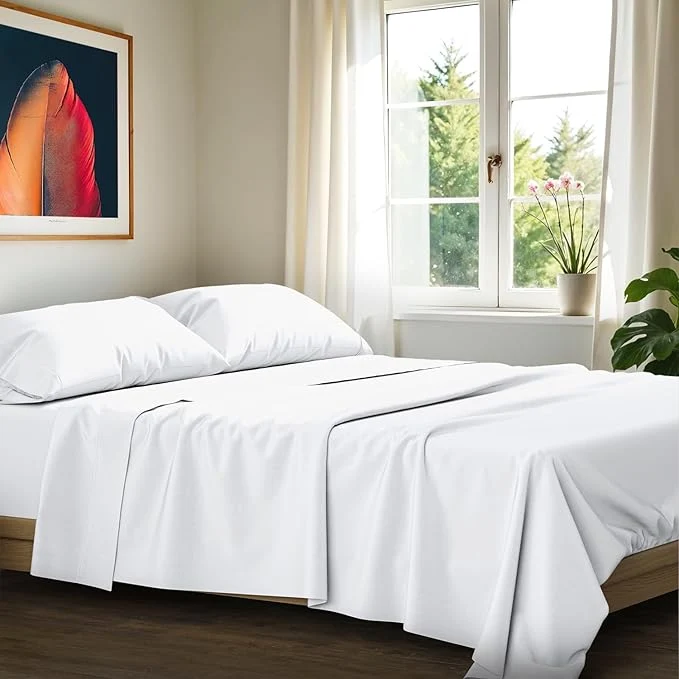Innovative Egyptian Cotton Queen Size Sheets Set Natural