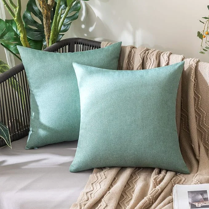 Comfortable MIULEE Pack of 2 Decorative Outdoor Solid Waterproof Throw Pillow Covers Spring Reliable