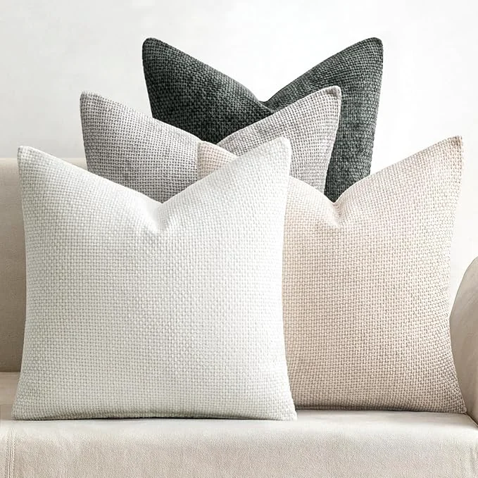 Next-Generation MIULEE Pack of 4 Couch Throw Pillow Covers 20x20 Inch Gray Soft Decorative Expertly Made