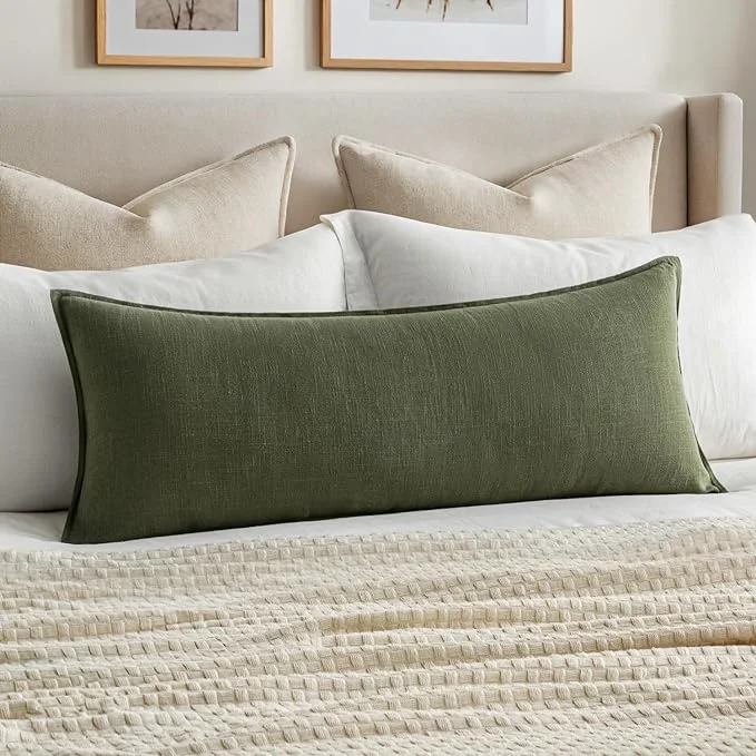 Official MIULEE Decorative Long Lumbar Throw Pillow Cover Flexible