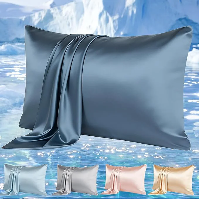 Elegant Cooling Pillowcases Set of 2 for Hot Sleeper Night Sweats Beauty Sleep Reduces Smart