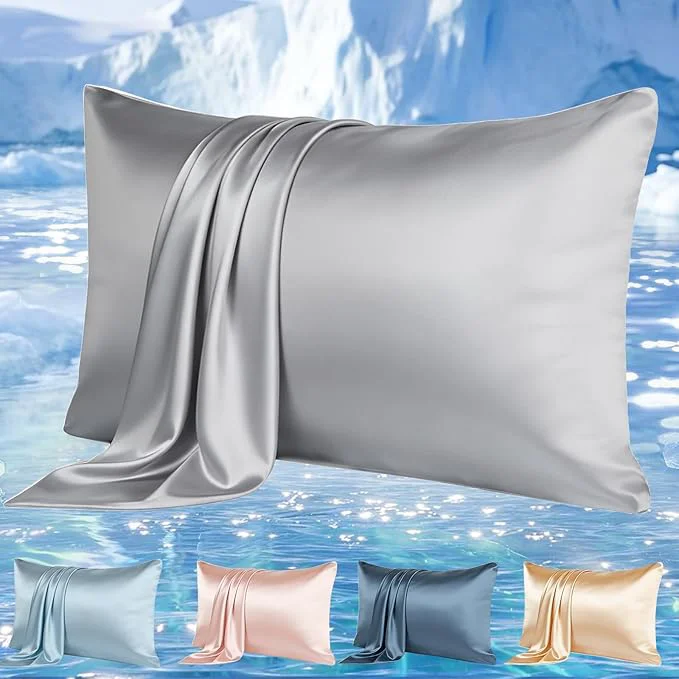 Premium Cooling Pillowcases Set of 2 for Hot Sleeper Night Sweats Beauty Sleep Reduces Original Design