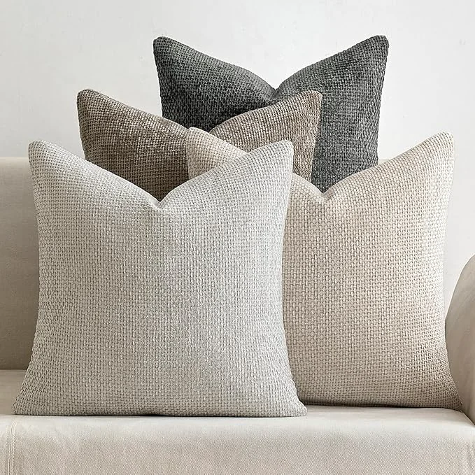 Recyclable MIULEE Pack of 4 Couch Throw Pillow Covers 16x16 Inch Neutral Soft Decorative Efficient