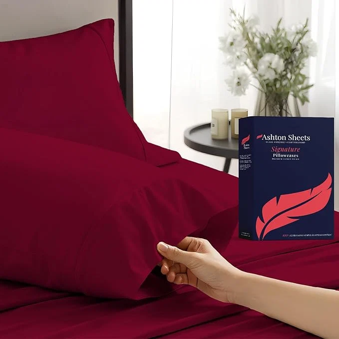 Genuine Egyptian Cotton Pillow Cases Standard Queen Size Set of 2 Specialty