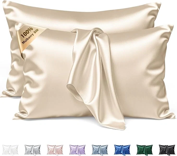 Quality Silk Pillow Cases 2 Pack Queen Size Mulberry Silk Pillowcase Set of 2 Next-Generation