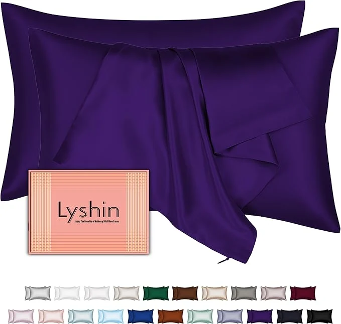 Casual Silk Pillow Cases 2 Pack Standard Size Soft