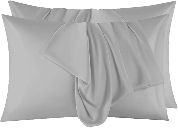 Breathable 2 Pack Mulberry Silk Pillowcase Natural