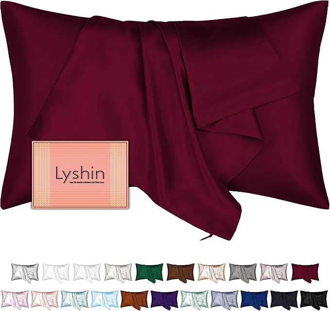 Smooth Silk Pillow Cases Queen Size Solid