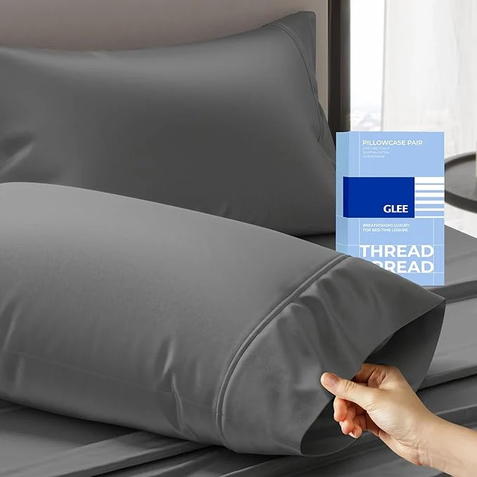 Reliable Thread Spread Cotton King Size Pillow Cases Set of 2 Recyclable