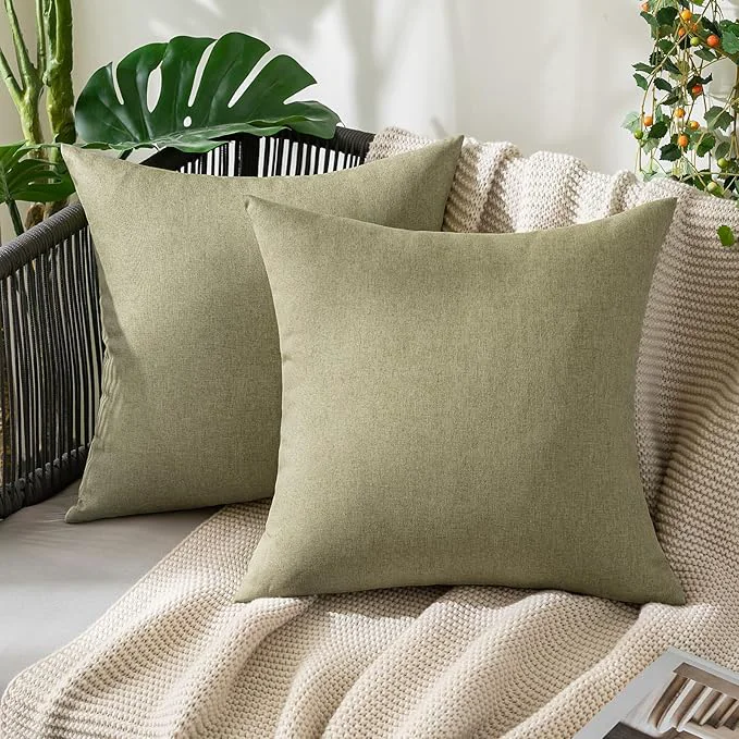 Clean MIULEE Pack of 2 Decorative Outdoor Solid Waterproof Throw Pillow Covers Spring Versatile