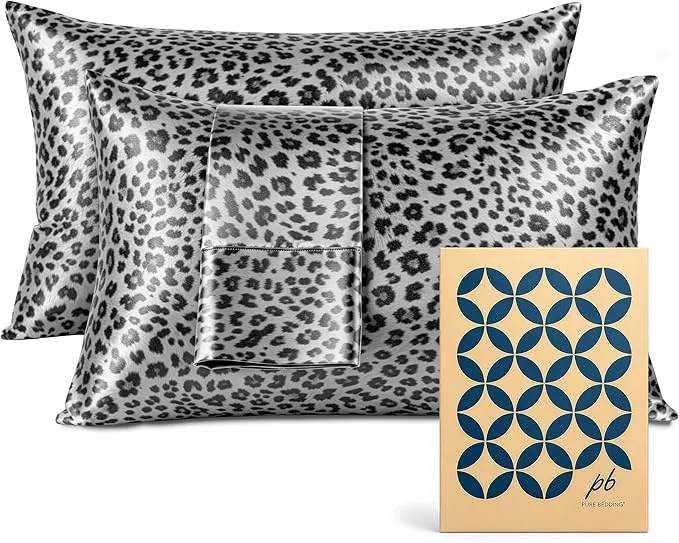 Fine Crafted Pure Bedding Satin Pillowcase 2 Pack Quality