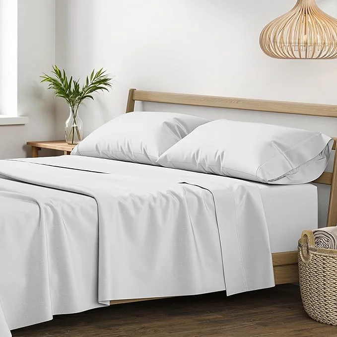 Lightweight XOOX Linen Egyptian Cotton Sheets California King Size Dependable