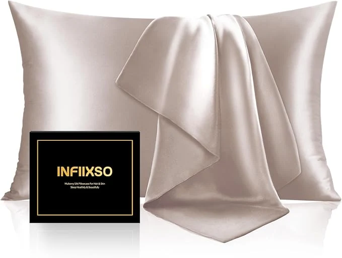 Relaxed INFIIXSO Mulberry Silk Pillow Case King Size Silk Pillowcase Clean