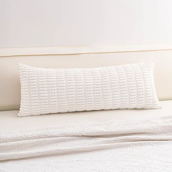 Modern Aegero Corduroy Decorative Throw Pillow Covers 14x36 InchSoft Striped Pillow Certified