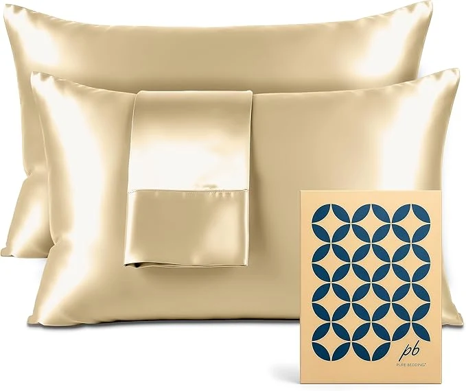 Eco-Friendly Pure Bedding Satin Pillowcase 2 Pack Long-Lasting