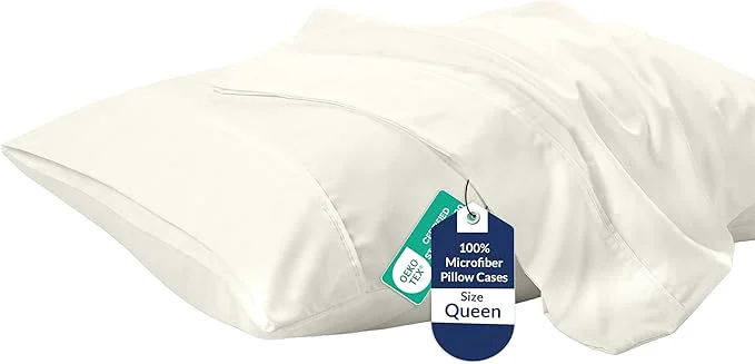 Green Royale Linens Queen Pillowcase Set of 2 Premium Material