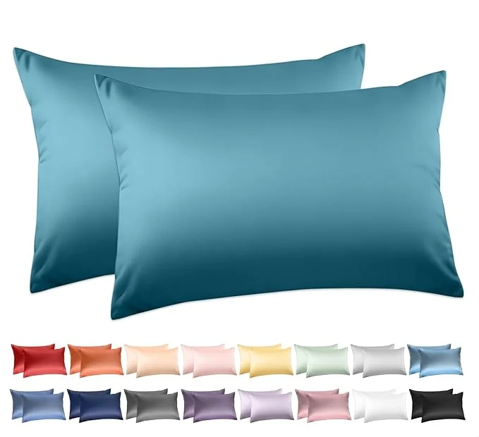 Breathable Deep Dream Cotton Pillow Cases Standard Size Set of 2 600 Thread Count Durable