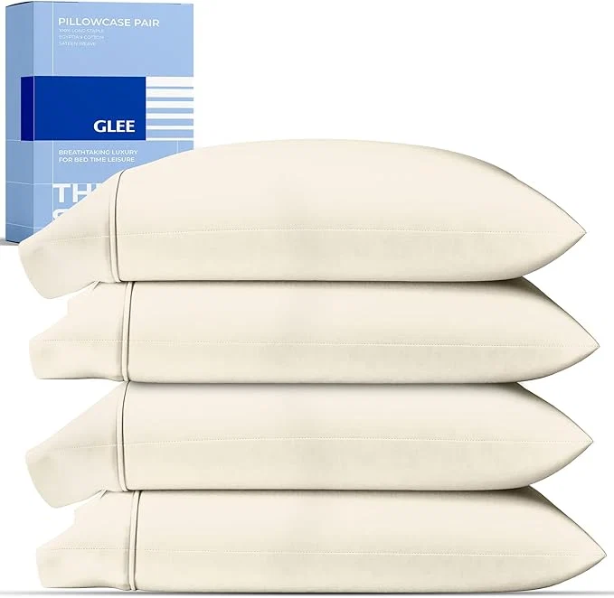Elite Thread Spread Cotton Pillow Cases Queen Size Set of 4 Versatile