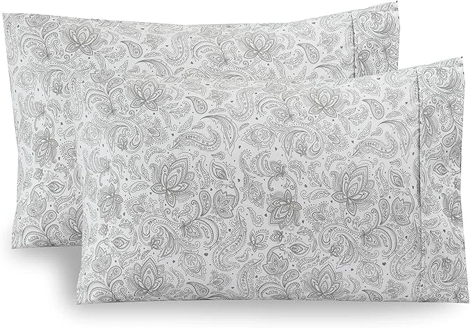 Reusable Elegant Comfort Pattern Printed Pillowcases 2-Piece Set Egyptian Quality Functional