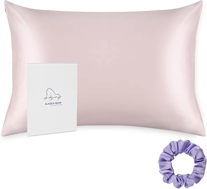 Premium ALASKA BEAR Silk Pillowcase Envelope Closure 22 Momme 100 Percent Mulberry Proven