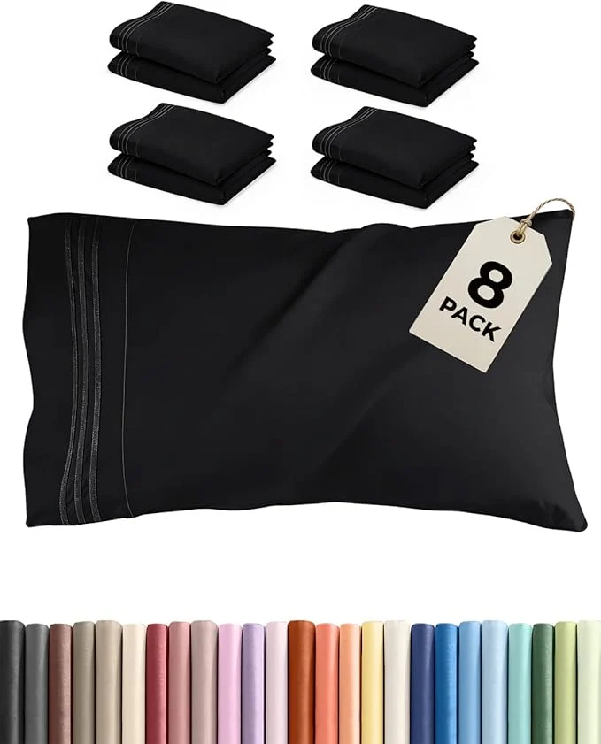 High-Performance King Pillow Cases Set of 8 Relaxed