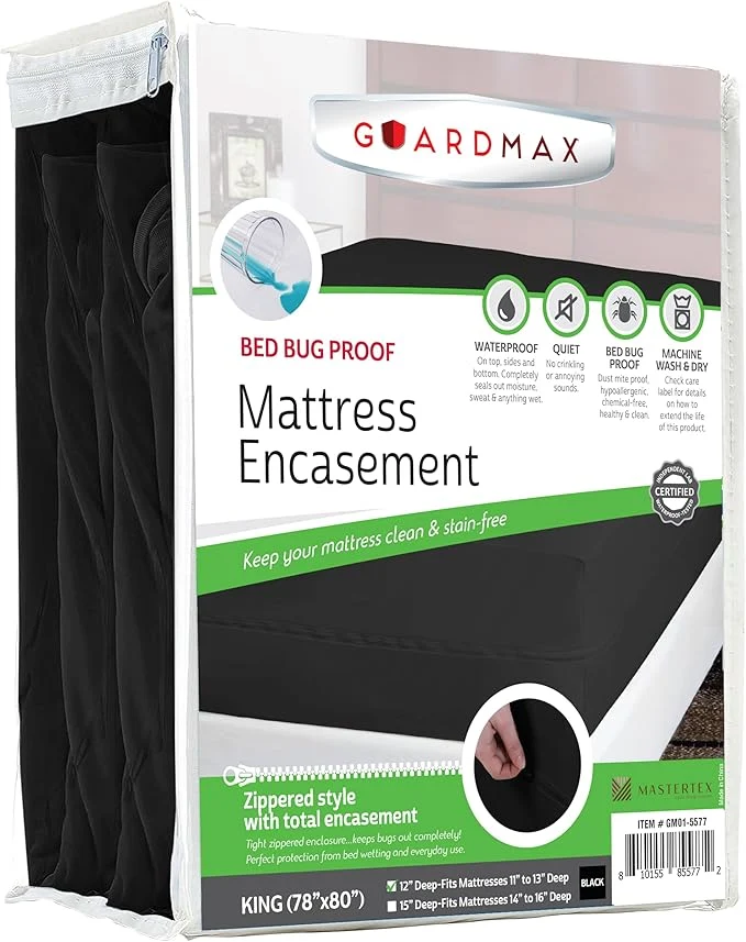 Crafted Guardmax Jersey Knitted King Zippered Mattress Encasement Functional