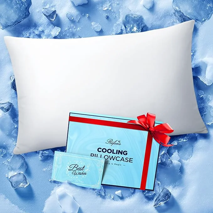 Luxury Ice Cooling Pillowcase for Hot Sleepers Instantly Cool Stays Cold All Night Proven