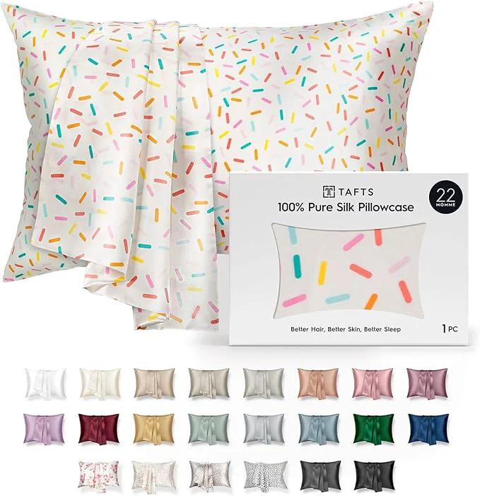 Convenient TAFTS 22mm Pure Mulberry 6A Silk Pillowcase Fine