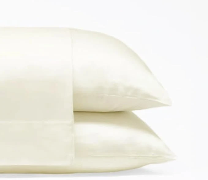High-End Cariloha Classic 2-Piece Twill Pillowcase Set Ivory Standard Viscose Eco-Friendly