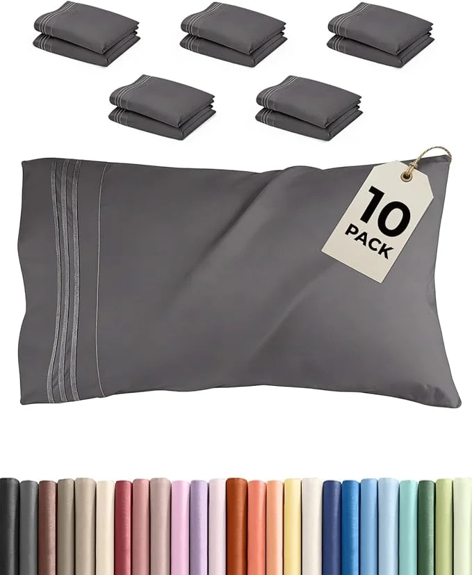 Minimalist Queen Pillow Cases Set of 10 First-Class
