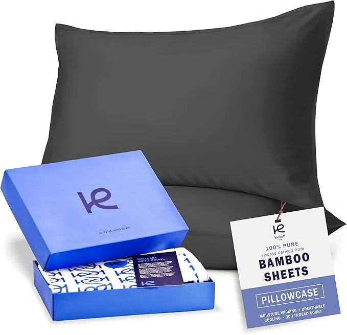 Classic Kickoff Viscose Bamboo Pillowcase Organic Hidden Zippered Viscose Bamboo Minimalist
