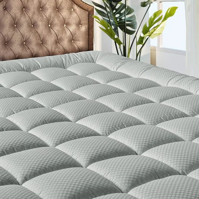 Luxury MATBEBY Bedding Quilted Fitted California King Mattress Pad Cooling Breathable User-Friendly