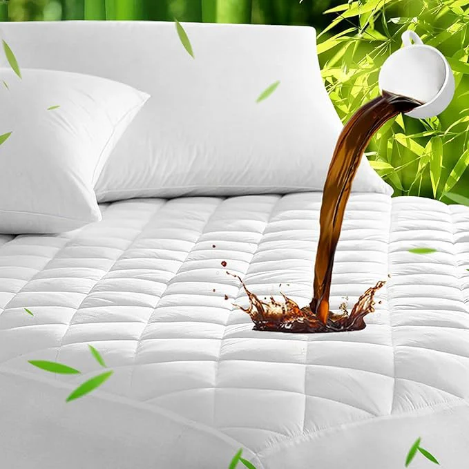 Elite UNILIBRA Twin Mattress Pad Waterproof Rayon Made from Bamboo Fitted Deep Organic
