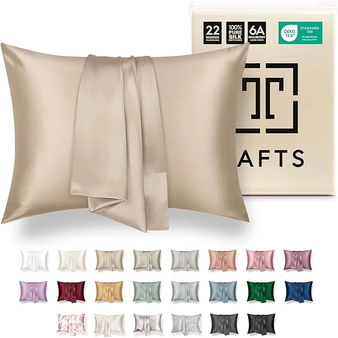 Healthy Tafts Pillow Cases - 22mm Pure Mulberry 6A Silk Pillowcase Casual
