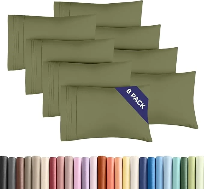 Casual Standard Pillow Cases Set of 8 Exclusive