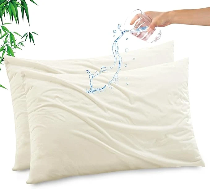 Original Design Gogreen Bamboo Rayon Waterproof Pillow Protector Breathable Pillow Cover High-End